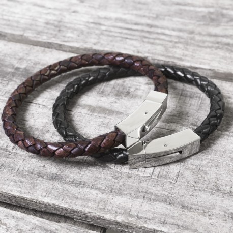 Personalised Hidden Date Leather Bracelet